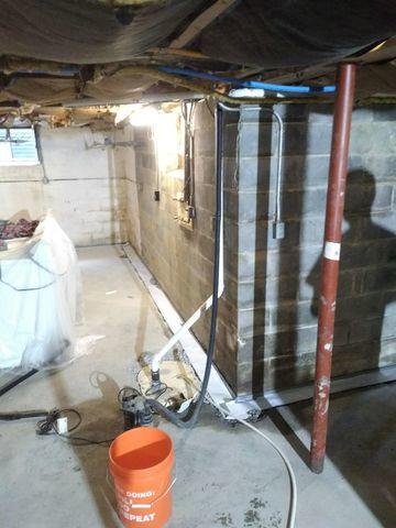 Basement Waterproofing in Marietta, NY After