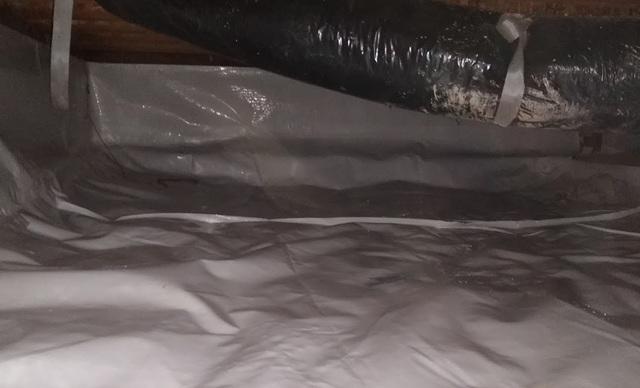 After Installation: Crawlspace Vapor Barrier