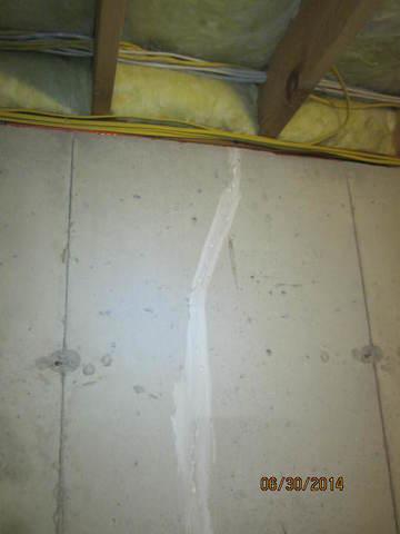Poorly Patched Wall Crack in Salem, CT