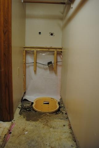 New Sump Pump in Closet