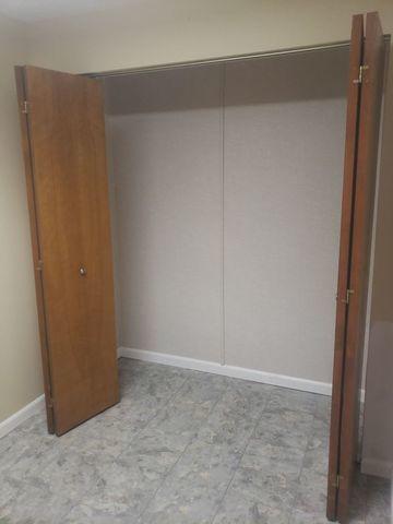 We replaced the walls within this closet space.