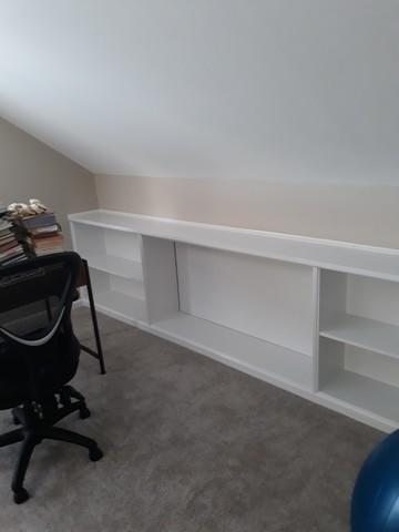 Built in Bookshelf with New Paint
