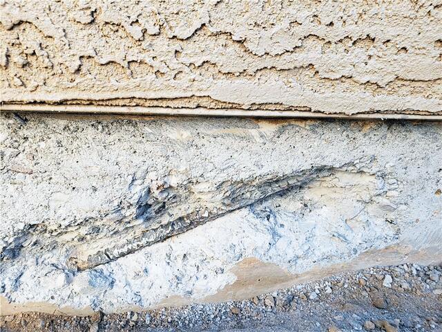 Mesa, AZ Stem Wall Repair - Before Close up