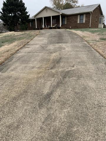 Cracked Conrete Driveway