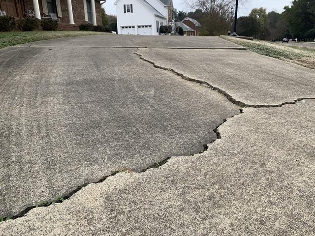 Close up of Cracked Slab