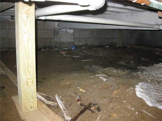 Debris In The Crawl Space