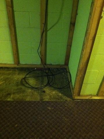 Projected Sump Pump Location in Leitchfield Basement