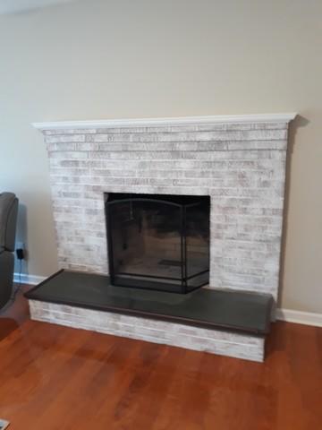 Whitewash Paint for the Fireplace