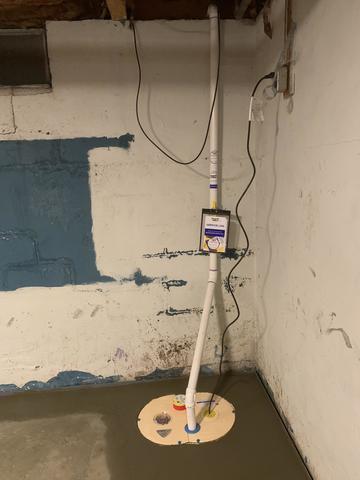 After: Pump System installed by Matt Clark's Basement Systems