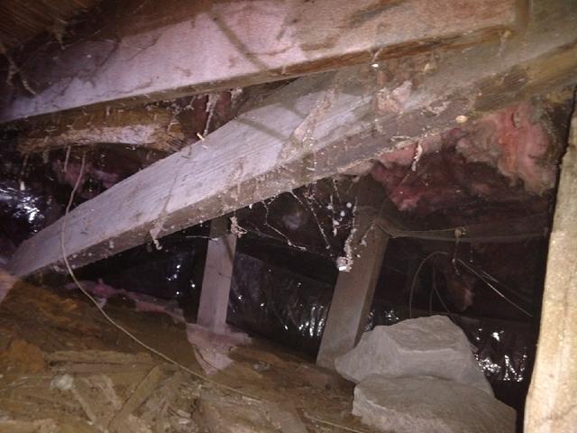 Falling Support beam in the Crawlspace