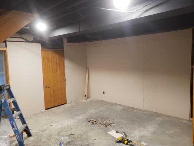 Progress picture of new walls