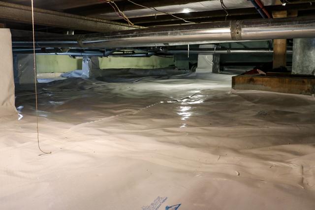 Completed crawlspace encapsulation