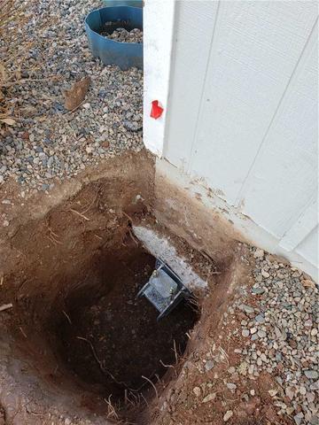 Corner Pier & Bracket - Prescott Valley Foundation Repair