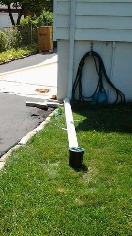 LawnScape Discharge Line Outlet