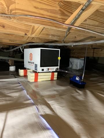 SantaFe Dehumidifier in Crawl Space