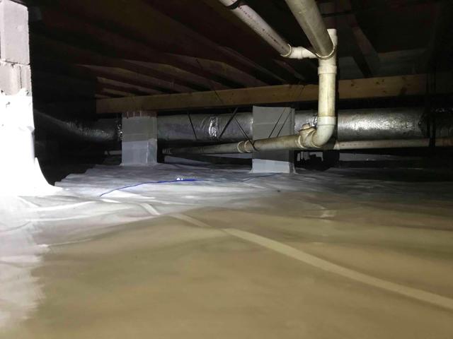 CleanSpace Vapor Barrier in Williamsburg Crawl Space
