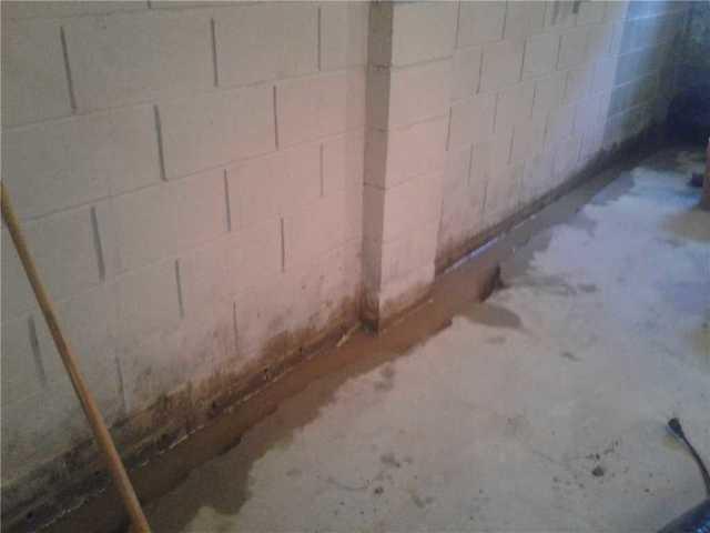 Water coming from weep holes