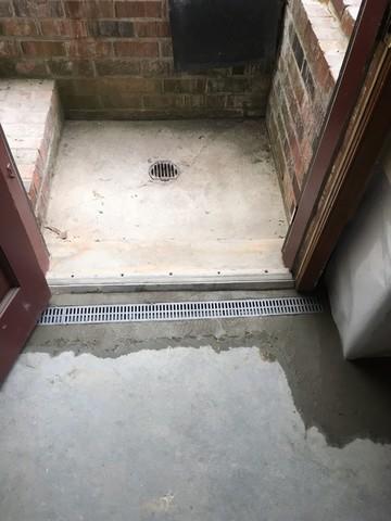 Trench Drain at Exterior Basement Door