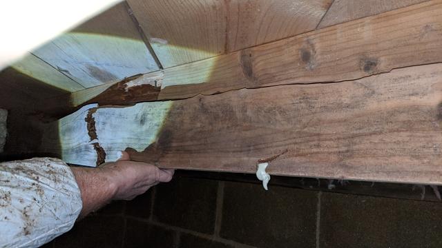 Rotted and Broken Floor Joist