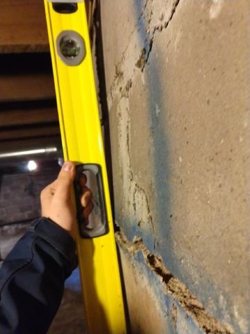 Bowing Wall in Central Square, NY