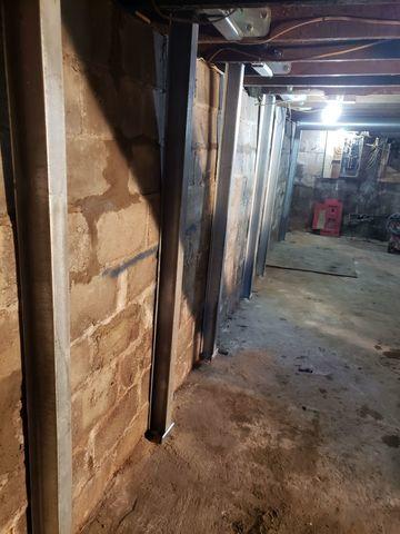 Bowing Wall in Central Square, NY