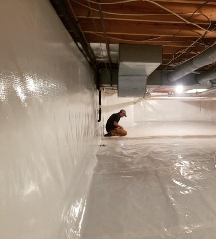 <p>CleanSpace encapsulation system being installed</p>