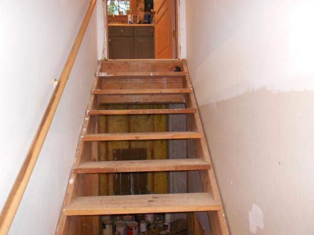 Unfinished Basement Stairs in Centerbrook, CT