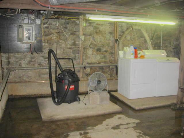 Flooded Laundry Area in Deep River, CT