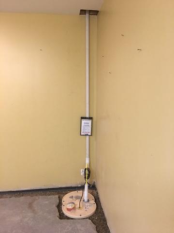 Sump Pump and Discharge Line Installation