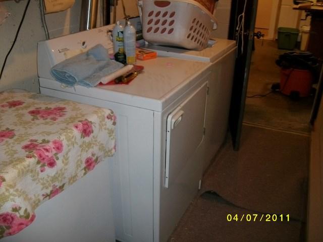 Basement Laundry Area in Somers, CT