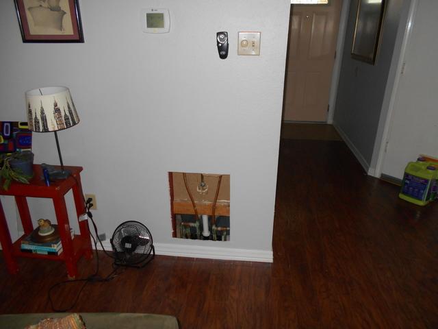 Pipe leak - Water Damage Repair- Austin, TX 78704 Laminate Flooring (UNSALVAGEABLE)