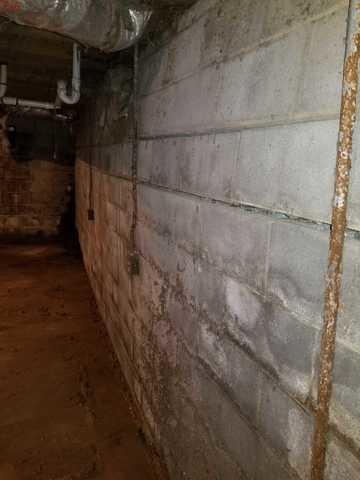 Basement Wall Before