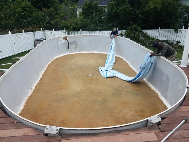 Liner Change on Pool with Deck in Howell, NJ