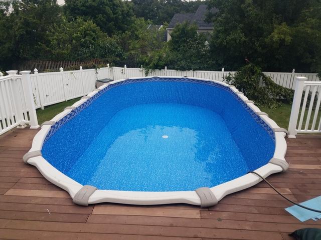 Liner Change on Pool with Deck in Howell, NJ