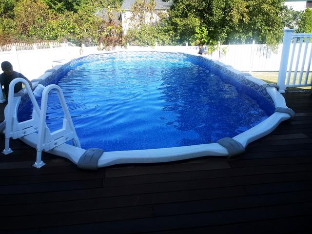 Liner Change on Pool with Deck in Howell, NJ