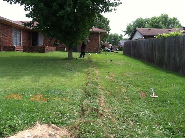 Soil and Sod Placed over Jasper, IN discharge line