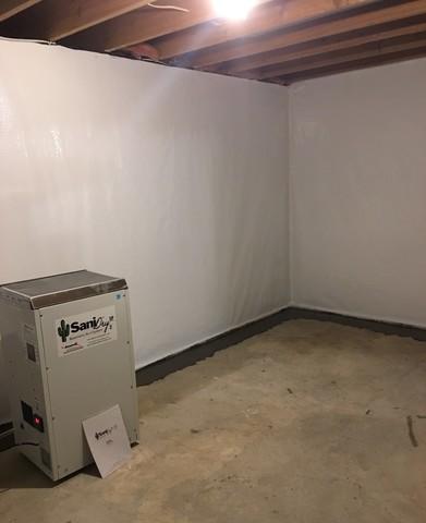 Basement view of everything completed from our CarbonArmor, CleanSpace, SuperSump Plus M53, WaterGuard, and concrete replacement. Job well done!