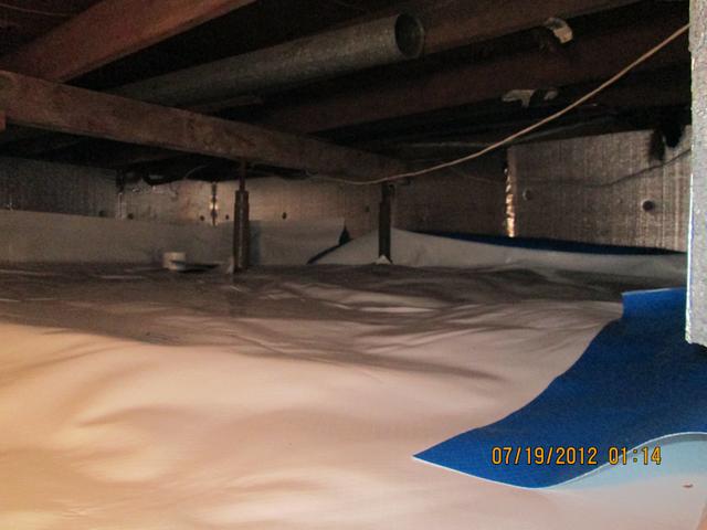 Installing CleanSpace drainage matting and liner