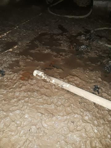 Muddy Crawl Space Floor