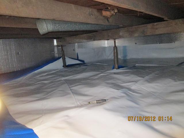 Another view of the crawlspace repair