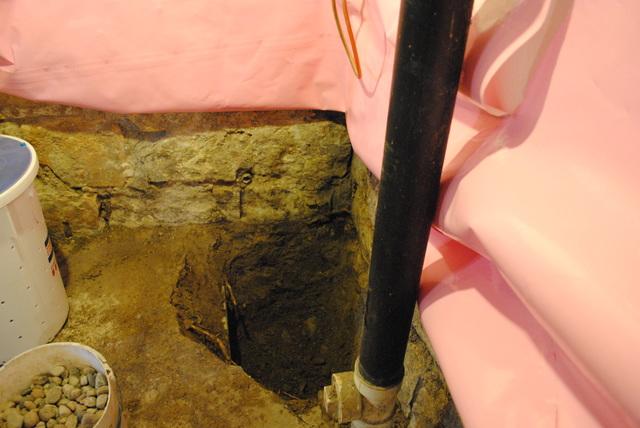 Hole for Sump Pump