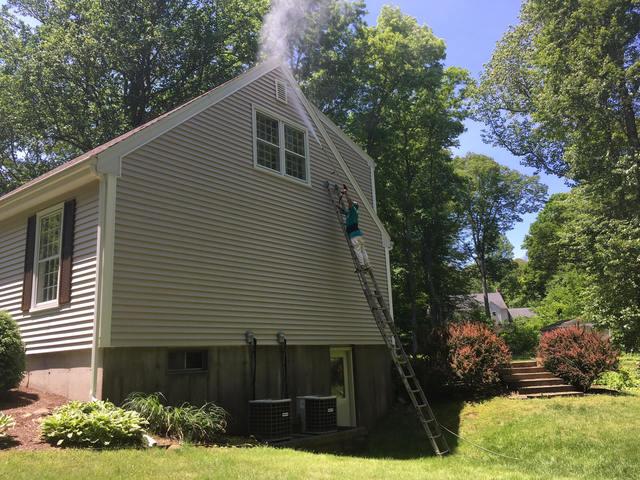 Pressure Washing the Siding