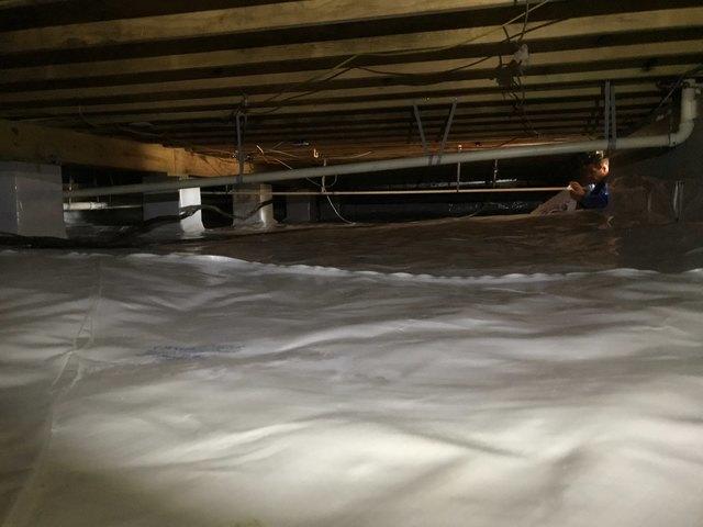 Heavy-duty Vapor Barrier in Crawl Space