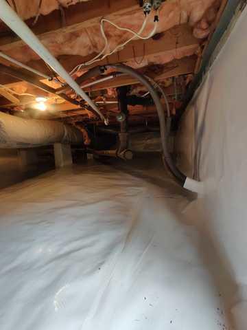 Protected Piping Inside the Crawl Space
