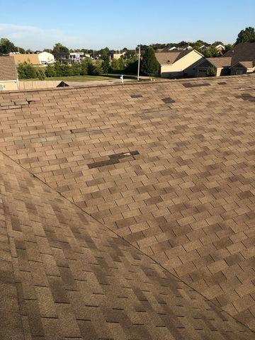 Missing Shingles on an Asphalt Shingle Roof in Lafayette, IN