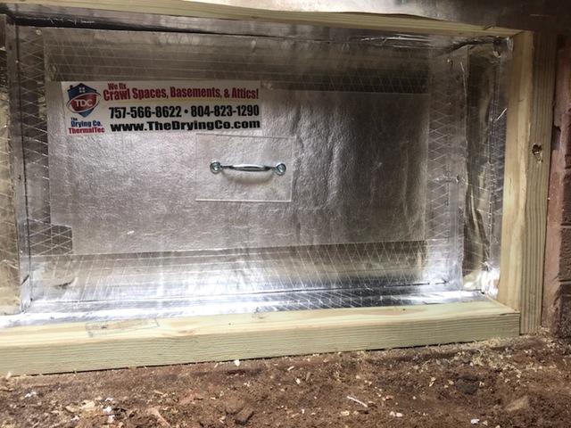 Insulating behind the Crawl Space Door