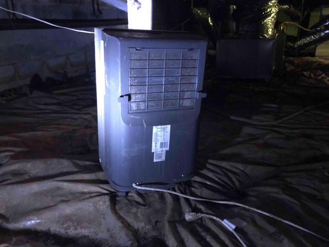 A dehumidifier in a vented crawl space is about as good as setting the unit in the middle of your yard and hoping it will dehumidify the crawl space. A vented crawl space is outside. Typically it is a little cooler than outside but along with that, the relative humidity is higher, resulting in more moisture to remove from the air. As the dehumidifier tries to dry the air, more humid air is dumped in through open vents, the unit always runs, increasing your energy bills and it's not solving the problem you bought it to fix.