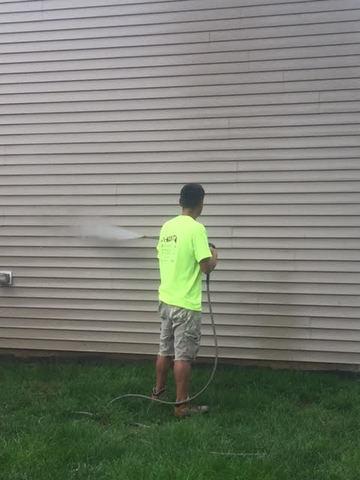 Power Washing the Siding