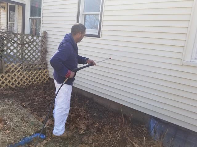 Power Washing in Progress