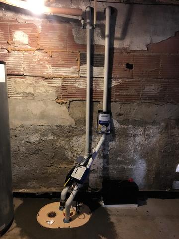 Post-Installation of Feed Line and TripleSafe Sump Pump